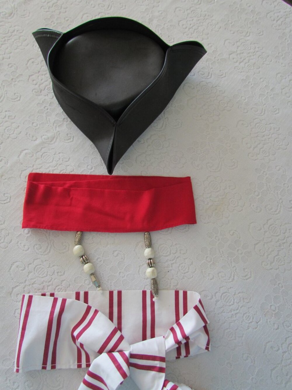 LITTLE BOY'S PIRATE COSTUME, CAPTAIN JACK SPARROW HAT, HEADBAND, WAIST SASH